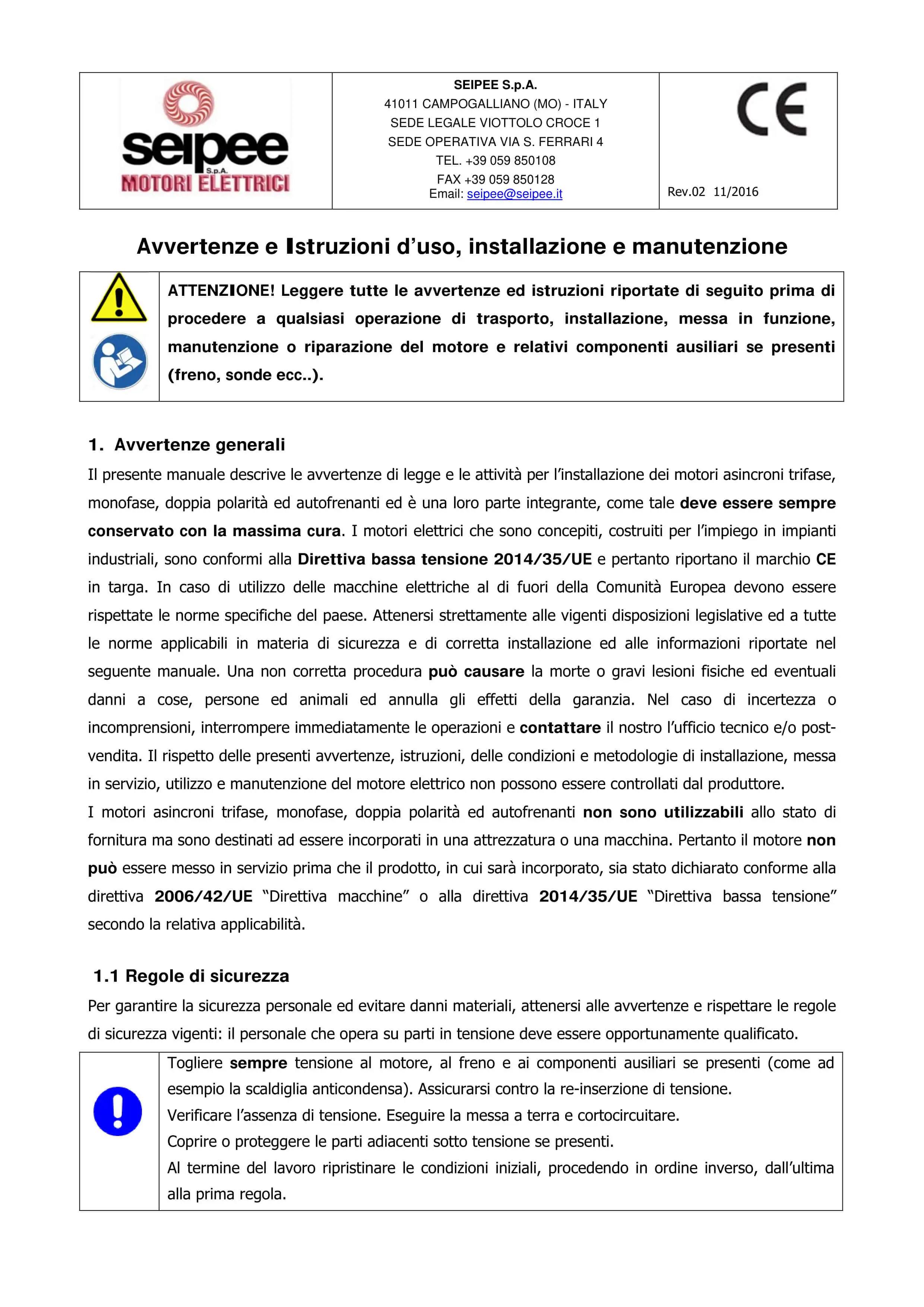 User and Maintenance Manual Series JM JMD GM GMD AX AXM